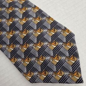 Vtg Men's NeckTie THE DISNEY STORE - TIGGER Hand Made 100%  Silk Tie WINNIE POOH